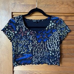 Thief & Bandit crop tee - Winter Fields print